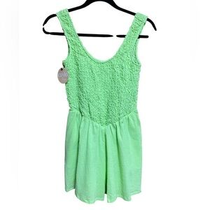 CAYLO Elenore Smocked Green Lined Romper  - SIZE SMALL‎ - NWT